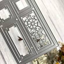 Cetakan Pemotong Logam Berbentuk Pintu, Templat Embossing Kartu Buatan Tangan DIY, Cetakan Kertas Dekorasi Foto, Pembuatan Kartu Scrapbooking - putih keperakan - View 5