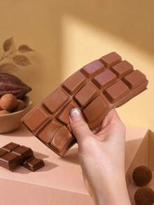 1pc Slow Rising Chocolate Scented Squishy Toy - Realistic Chocolate Bar Stress Relief Toy, Suitable For Adults, TPR Material, Chocolate Collectible, Birthday Party Small Gift And Surprise Gift, Stress Relief Toy, Party Favor Bag Filler, Taba Squishy Toy, Travel Toy - Multicolor - View 2