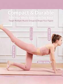 1 buah Tali Elastis Yoga - 4 Warna, Tali Peregang Kebugaran Elastis Premium, Tali Elastis Anti Selip, Bahan Tahan Lama, Cocok untuk Peregangan Punggung, Pembentukan Tubuh, Latihan untuk Pemula, Latihan Kekuatan dan Latihan Fleksibilitas, Cocok untuk Latihan di Rumah, Gym dan Aktivitas Kebugaran di Luar Ruangan - Beraneka warna - View 4