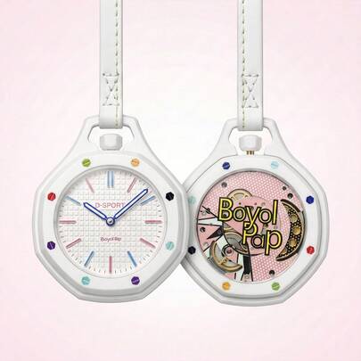 Fashionable Lanyard Watch, Octagonal Lanyard Pocket Watch, Suitable For Women, Colorful Hollow Back Dial, Casual Hanging Watch, Daily Wear Accessory And Gift, Ideal Gift For Birthdays And Holidays