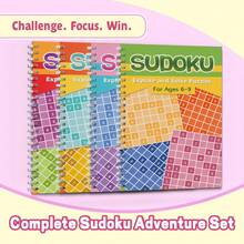 Buku Latihan Sudoku untuk Anak-Anak, Teka-Teki Angka Penalaran Logis, Buku Kerja Tunggal, Pilih Level 3-6 6-9 9-12 12+ - Buku Sudoku - View 4