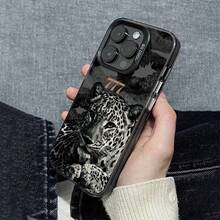 1件金屬透明極簡鏡頭保護防摔幸運豹777手機殼，個性化適用於 16 Pro Max/17/16/15/14 Plus/13/12/11/Air保護殼 - 彩色 - 查看 3