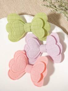 10er Pack mehrfarbige bedruckte Schleifen-Haarspangen, rutschfeste Seiten-BB-Clips zum Fixieren von losem Haar, sanfter Stil für Frühling/Sommer-Schuloutfits - Gemischte Farbe - Übersicht 6