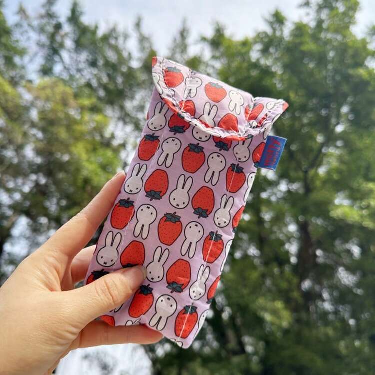 MIFFY 1個卡通可愛兔子防壓防刮便攜眼鏡收納袋，棉質內裡時尚眼鏡保護收納包 - 彩色 - 查看 12