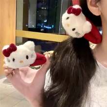 Sanrio Hello Kitty 可愛粉色髮夾，彩色 Kitty 髮夾，甜美公主髮夾夾子，女性大號女孩夾，卡通瀏海夾，可愛貓咪髮夾，瀏海側夾，適合女性女孩，生日禮物，化妝家居浴室裝飾 - 彩色 - 查看 2