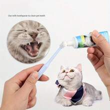 1 pieza Cepillo de dientes de silicona suave y de color aleatorio para perros - Limpieza suave de 360°, cerdas suaves, adecuado para el cuidado dental de mascotas, cepillo de dientes de dedo para perros fácil de usar - Multicolor - Ver 13