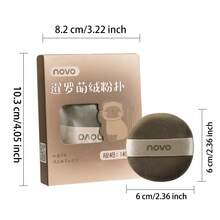 NOVO 1pc Ultra Soft Velvet Makeup Sponge, Washable Round Fingertip Powder Puff Suitable For Facial Cleansing, Powder Application, Bath Powder, Body Powder - Multicolor - View 5