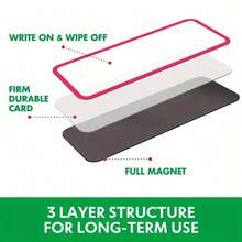 10pcs Reusable Magnetic Erasable Labels, Colorful Erasable Markers, Suitable For Homework, Refrigerator Notes, Office And Home Storage, Multi-Color Paper Labels That Can Be Written And Repositioned, Creative Office Stationery Durable Paper Creative Labels - Erasable Labels - View 9