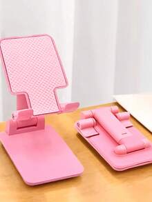 [Durable Phone Stand] Compact And Durable Pink Polycarbonate Phone Stand | Adjustable, Foldable Ergonomic Design | Suitable For Daily Office Use | Stable And Portable, Multi-Angle Viewing,Back To School Season - Phone Stand - View 8