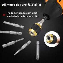 Haste Extensora 60mm com Mandril de Aperto Rápido - 2 Unidades - Visão 9