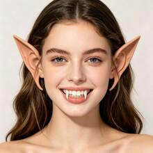 Halloween Realistic Latex Elf Ears Cosplay Prop Party Costume Vampire Fangs Anime Accessory - White - View 1