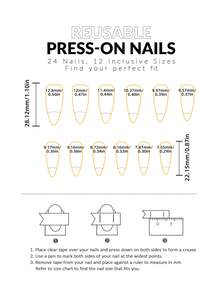 24pcs French Press On Nails Star Chain Design False Nails Medium Fake Nails Coffin Shape Nails Press On Manicure Set Includes 1sheet Adhesive Tabs & 1pc Nail File Suitable For Everyday Wear - 彩色 - 查看 4