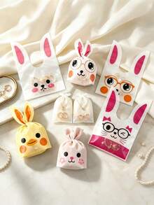50pcs Duck Candy Bags - Duck Party Favor Bags, Birthday, Wedding Candy, Gift Bags, Candy Decoration, Small Holiday Party Favors, Cute Character Design Charming Rabbit Ear Gift Bags, Suitable For Weddings, Holidays, Party Favor Bags - Cute Packaging Bag - View 6