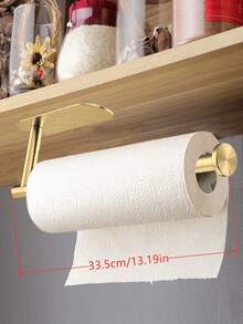 Kitchen Paper Towel Holder, Cling Film Rack, Adhesive Toilet Paper Holder, Napkin Holder, Cabinet Organizer, Towel Rack, Dishcloth Rack, Plate Rack, Stainless Steel Wall Mount, Kitchen Storage, Bathroom Accessories, Back To School Essential - Multicolor - View 11