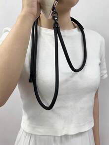 Lanière de téléphone bandoulière réglable, chaîne de téléphone flexible anti-perte, accessoire universel pour smartphone, anneau de porte-clés pratique, corde d'escalade tressée en polyester, anti-chute pour sports de plein air, randonnée et course - Multicolore - Voir 2