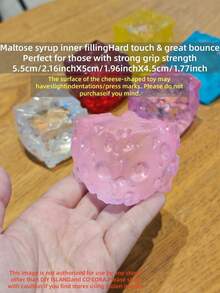 Glacier Jumbo Clear Cheese Squishy Toy - Multicolor - View 14