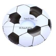 3 buah Tempat Gelas Sepak Bola Tiup, Sempurna untuk Pesta Pantai, Bahan PVC, Ringan dan Mudah Ditiup, Baki Minuman Tiup yang Menyenangkan, Cocok untuk Pesta dan Acara Tropis Hawaii - MultiWarna - View 4