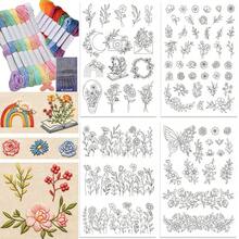 Water-Soluble Embroidery Pattern Stabilizer Floral Theme Embroidery Adhesive And Sewing Paper Pre-Printed Wreath Butterfly Pattern Suitable For Hand Sewing Enthusiasts And Beginners - A248 - View 5