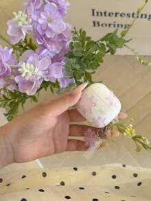 Casing Pelindung Earphone Polka Dot Girl Lily Flower 4 Baru Pro 3 Pelindung Earphone Generasi ke-3 Casing Earphone Generasi ke-2 dan ke-3 Versi Peredam Kebisingan Generasi ke-3 dan ke-4 Lucu - Baby Pink - View 2