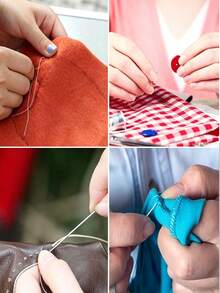 18pcs Multi-Function Large Eye Sewing Needle Set, Home Hand Sewing Needles, Large Hole Needles For Elderly Quilting, Fine Large Hole Embroidery And Cross Stitch Needles, Essential Tool Kit For Home, Outdoor Clothing Repair And DIY Crafts, Perfect Gift For Friends On Valentine's Day And Easter - / - View 6