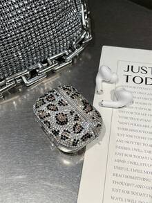 1pc High-End Luxurious Bling Bling Rhinestone Earphone Protective Case, Girly Full Rhinestone Design, Anti-Drop Anti-Loss, Suitable For AirPods Series Bluetooth Earphone Protective Shell - White - View 6