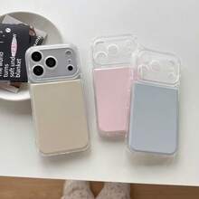 Pure Acrylic Phone Case With Precision Holes, Cute Shockproof Camera Lens Protector, Soft Ultra-Thin Protective Cover, Compatible With IPhone 17 16 15 14 13 Pro Max 12 Pro Max 11, Suitable For Various Holiday Gifts - Beige - View 9