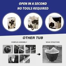 Adult Portable Bathtub, Easy-To-Assemble Foldable Bathtub (31.5"L X 26"), Suitable For Travel, Camping, And Outdoor Activities (Black And White, L) - 1 - View 7