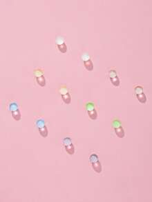 6 Pairs Minimalist Small Multi-Color Ball Stud Earrings Set, Women's Jewelry Gift For Daily Casual Commute And Outings - Multicolor - View 2