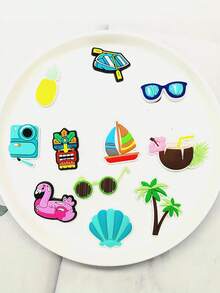 GCYCHENG Summer Holiday Style Beach Theme Shoe Accessories DIY Detachable Shoe Buckle Sun Beach Creative Street Shoe Decoration Christmas Gift Ornament - Multicolor - View 6