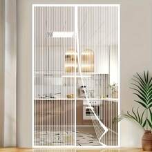 Thickened Magnetic Screen Door Self-Closing Panel - No Drilling Installation, Suitable For Insect Protection, Tear-Resistant Mesh, Magnetic Closure For Sliding Doors, Pets, Easy Assembly - Magnetic Screen Door - White, Easy Installation, Strong Magnetic, Breathable And Durable Fiberglass, Pet Tested, Hands-Free Entry, Magnetic Closure Insect Protection, Suitable For Bedroom, Kitchen, Living Room, Dining Room And Balcony - White - View 1