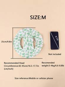 Green Cactus Pattern Polyester "Happy Dog" Windproof Sun Hat, Ear-Exposed Design, Adjustable Anti-Shedding, Suitable For Small Pets Year-Round Outdoor Wear - Multicolor - View 9