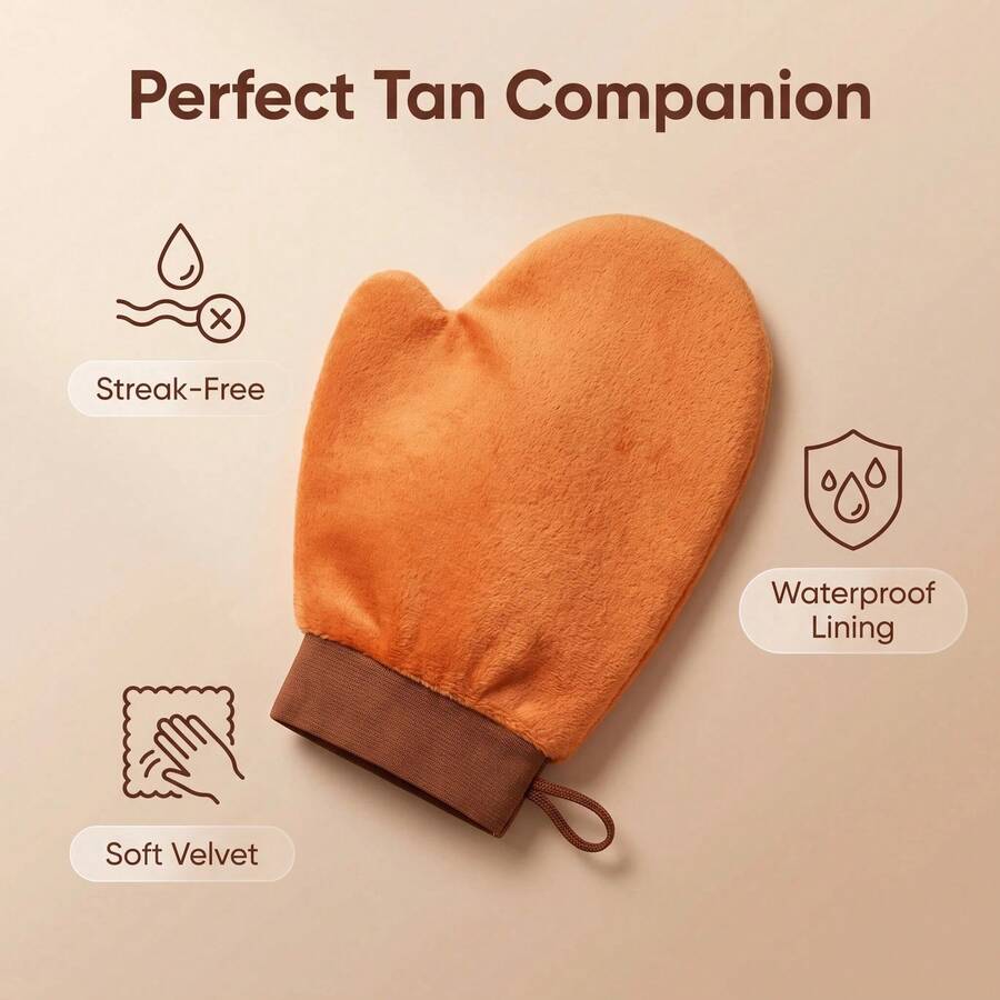Self-Tanning Lotion Applicator Mitt + Wave Brush, Body Brush - Multicolor - View 1