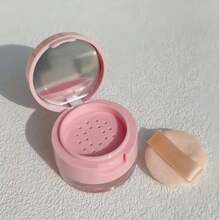 1pc Mini Portable Powder Compact And Honeycomb Puff Box, Built-In Mirror, Puff, Sifter And Sponge Holder - 3g Compact Container For Loose Powder, Makeup Tools, Travel, Home, Fashionable Round Design, Suitable For Loose Setting Powder, Mineral Powder, Blush Powder, Etc., Prevents Powder Leakage While Evenly Distributing Powder - Multicolor - View 11