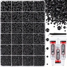30,000pcs Red Flat Back Resin Rhinestones, 24-Grid Crystal Gemstone Storage Box, Includes 3 Bottles Of B7000 Jewelry Glue, Round Jelly Gems With Tweezers, Suitable For Making Jewelry, Shoes, Clothes, Fabrics, Bags, Artworks, Phone Cases, Decoration, DIY Rhinestone Kit - View 15