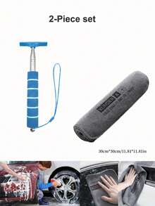 2 piezas/1 pieza Limpiaparabrisas retráctil para espejo retrovisor de coche, limpiaparabrisas de espejo retrovisor con poste telescópico, limpiador de ventanas portátil, adecuado para lluvia, niebla, nieve, cepillo para nieve, accesorio exterior para coche - PC 1 - Ver 25