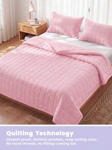 1 buah Selimut Pendingin, Sprei, Perlengkapan Tidur Warna Pink, Selimut AC, Dekorasi Kamar, Bernapas & Ringan, Sangat Lembut & Nyaman, Cocok Untuk Tempat Tidur Single/Double/Queen/King, Cocok Untuk Rumah Dan Asrama, Bantal Dan Sarung Bantal Tidak Termasuk, Dapat Dicuci Dengan Mesin - Berwarna merah muda - View 8