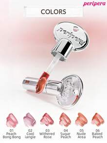Peripera 2.4 G MOOD GLOWY TINT KEY 化妝品吊飾液體唇釉棒,豐盈果凍光澤感,透亮顯色,不乾澀長效持色唇彩鑰匙圈,可穿戴美妝配件,可用作包包掛飾,韓系美妝 - 01 Peach BongBong - 查看 5