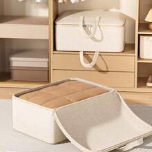 Large Capacity Canvas Storage Bag, Thick And Breathable, Extra Large Down Comforter Box, Ideal For Bedding, Blankets, Clothes - Multicolor - View 2