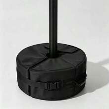 Outdoor Patio Umbrella Weighted Sandbag, Yard Beach Tent Windproof Heavy Sandbag, Round Fillable Umbrella Base Weight Bag - Black - View 6