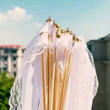 3/5件組婚禮緞帶魔杖仙女棒，多色蕾絲緞帶附鈴鐺，草坪婚禮節慶派對用品，緞帶流蘇魔杖慶祝用品 - 多色 - 查看 9