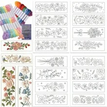 Water-Soluble Embroidery Stabilizer, Funny Themed Embroidery Stickers And Needlework Paper With Pre-Printed Patterns, Suitable For Sewing Hobbyists And Beginners - A - View 1