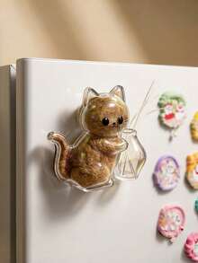 1pc Cat Whisker Storage Bottle Magnetic Refrigerator Magnet Storage Bottle Pet Hair Refrigerator Magnet Accessory Cat/Dog Hair Collection Bottle Pet Memorial Bottle (Pet Hair Not Included) - Multicolor - View 5