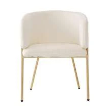 White Faux Fur Reading Chair - White - View 7