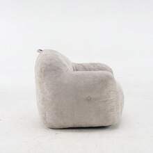 Modern European-American Style Beanbag / With Armrests / Plush Look Beanbag / No Assembly Required / Suitable For Living Room, Bedroom And Reading Corner - 淺灰色 - 查看 11