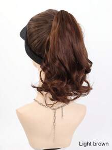 Synthetic Wavy Ponytail Extension Hairpiece Short Curly Claw Clip Ponytail For Women Heat Resistant Pony Tail Clip Fake Hair - Multicolor - View 10