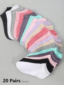 30/20/10/1 Pack Women's Casual Boat Low-Cut Breathable Multi-Color Short Socks. Lightweight Short Socks, Perfect For Travel And Vacation - Style a - View 11