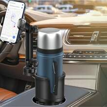 2-in-1 Universal Auto Getränkehalter Handyhalterung, verstellbare Basis Auto Getränkehalter Erweiterungshalter kompatibel mit iPhone und Android Handys, Geburtstagsgeschenk, Auto Zubehör für Familie und Freunde, Auto Handyhalter - Schwarz - Übersicht 5