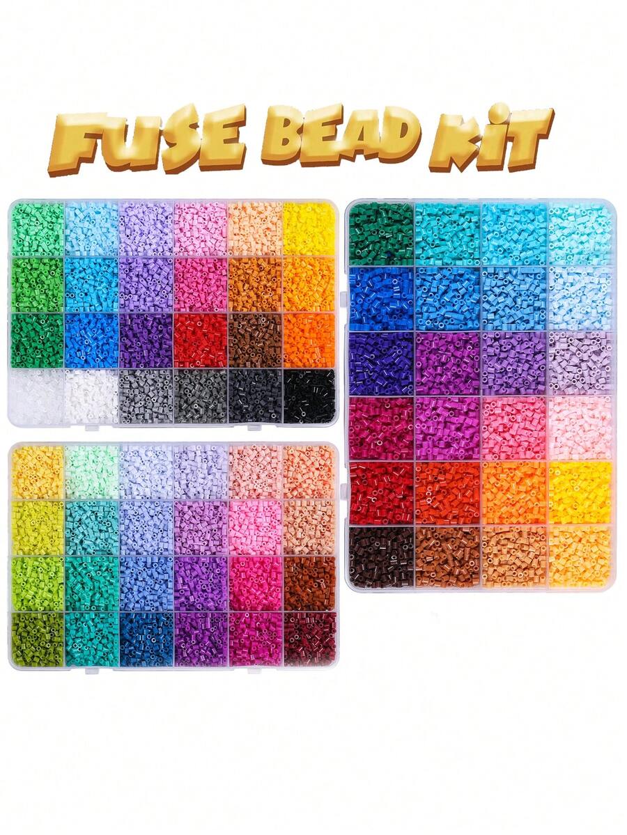 2.6mm Fuse Bead Creative Handmade Kit, Peg Board Puzzle Keychain DIY Pendant Craft, Suitable For Hobbyists, Can Make Various Patterns, Birthday, Graduation, Valentine's Day, Party Gifts, Homemade Gifts For Family, Friends, Classmates - Multicolor - View 1