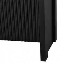 Modern Sideboard Black Minimalist With Adjustable Shelves - 黑色 - 查看 11