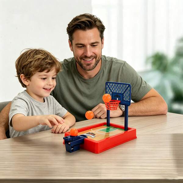 Mini Desktop Finger Basketball Shooting Game, Educational Stress Relief Tabletop Toy For Kids, Family Party Game, Birthday Holiday Gift, Classroom Reward, Dorm Desk Decor, Portable Travel Mini Sports Toy